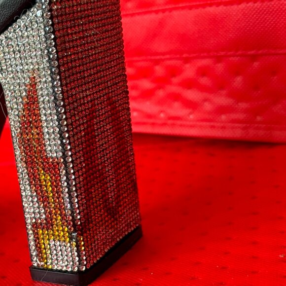 Dollz Kill Pound The Alarm Lucite Rhinestone Flame Heel (US9) - Picture 5 of 9